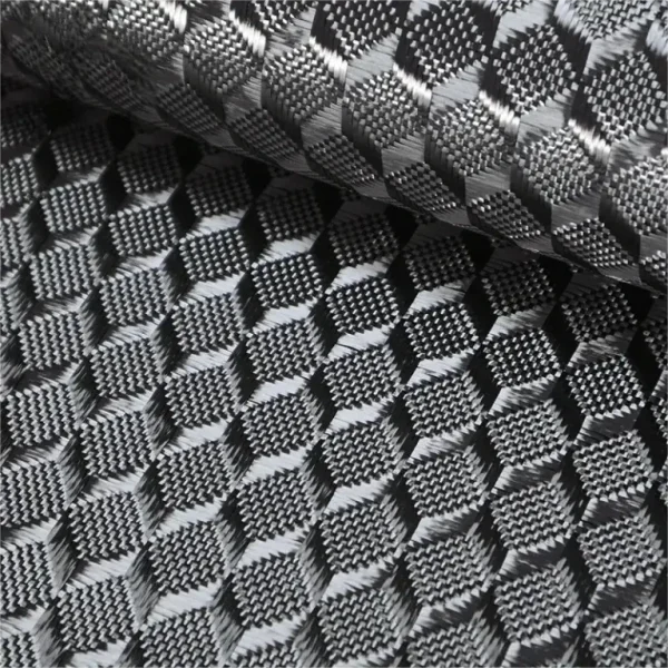 3k 240gsm 3D jacquard carbon fiber cloth 1m*5m