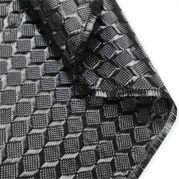 3k 240gsm 3D jacquard carbon fiber cloth 1m*5m