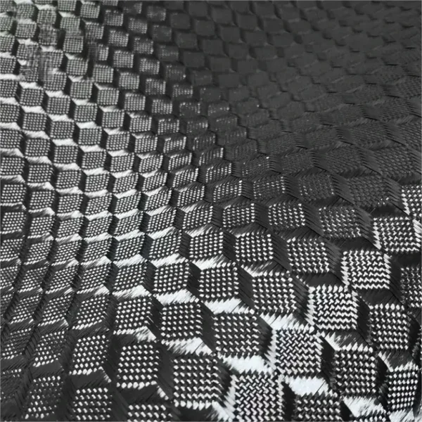 3k 240gsm 3D jacquard carbon fiber cloth 1m*5m