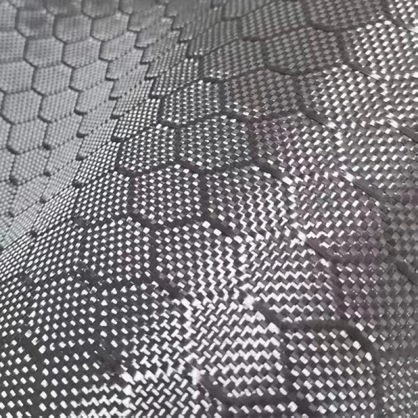 3K 240g Football Hexagonal Honeycomb Black Carbon Fiber Cloth 1m*5m