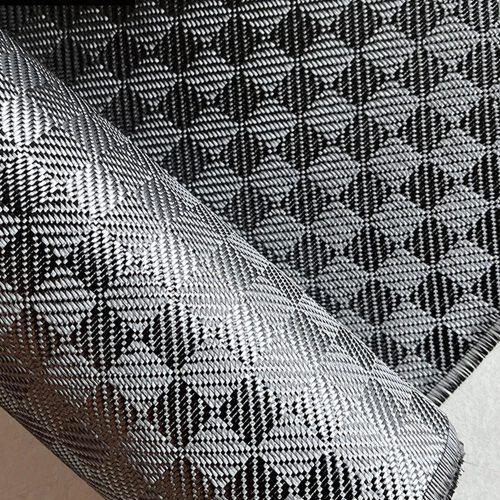 H21a9be5e2b2948dea8cf63f0bfe4b89fx.jpg 3k 280g Square pattern Carbon Fiber Jacquard Plaid Fabric 1m*5m